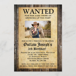 Uitnodiging Cowboy Party | GEWENSTE INVITATIE