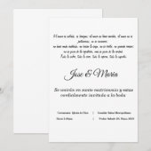 Uitnodiging Cristiana Para Bodas Color Blanco (Voorkant / Achterkant)