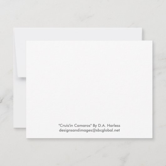 Uitnodiging - Cruis in Camaros (Achterkant)