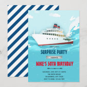 Uitnodiging cruise scheepsfeest (Voorkant / Achterkant)