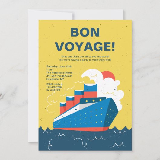 Uitnodiging cruiseschip (Voorkant)