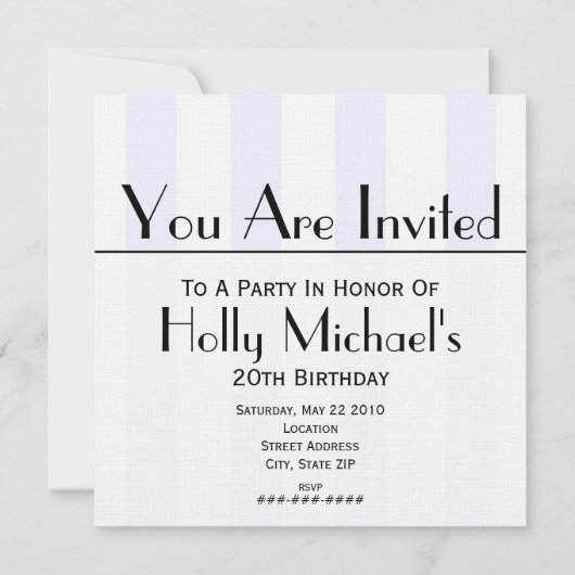 Uitnodiging Crystal Chandelier Party (Achterkant)