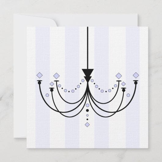 Uitnodiging Crystal Chandelier Party (Voorkant)