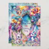 Uitnodiging Crystal Fairy Forest Feest (Voorkant / Achterkant)