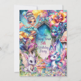 Uitnodiging Crystal Fairy Forest Feest