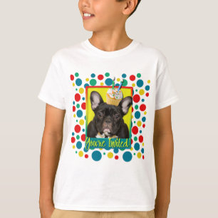 Uitnodiging Cupcake 2 jaar oud - Franse Bulldog T-shirt