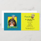 Uitnodiging Cupcake - Bernese Mountain Dog (Voorkant / Achterkant)