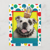 Uitnodiging Cupcake - Bulldog - Licht (Voorkant)