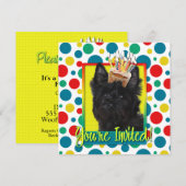 Uitnodiging Cupcake - Caïro Terrier - Rosco (Voorkant / Achterkant)