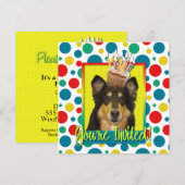 Uitnodiging Cupcake - Collie - Caroline (Voorkant / Achterkant)