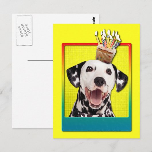 Uitnodiging Cupcake - Dalmatisch (Voorkant / Achterkant)