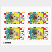 Uitnodiging Cupcake - GoldenDoodle Rechthoekige Sticker (Vel)