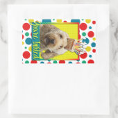 Uitnodiging Cupcake - GoldenDoodle Rechthoekige Sticker (Tas)