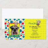 Uitnodiging Cupcake - Schnauzer (Voorkant / Achterkant)