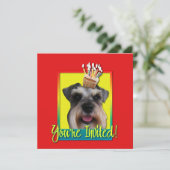 Uitnodiging Cupcake - Schnauzer (Staand voorkant)
