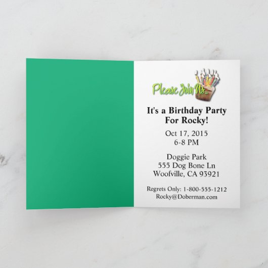 Uitnodiging Cupcake - St Bernard - Mae (Binnen)