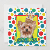 Uitnodiging Cupcake - Yorkshire Terrier (Voorkant)