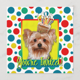 Uitnodiging Cupcake - Yorkshire Terrier