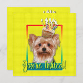 Uitnodiging Cupcake - Yorkshire Terrier (Voorkant / Achterkant)