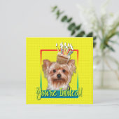 Uitnodiging Cupcake - Yorkshire Terrier (Staand voorkant)