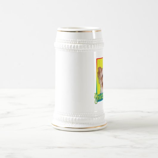 Uitnodiging Cupcake - Yorkshire Terrier Bierpul (Center)