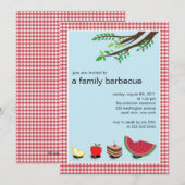 Uitnodiging CUTE Family Summer BBQ Party (Voorkant / Achterkant)