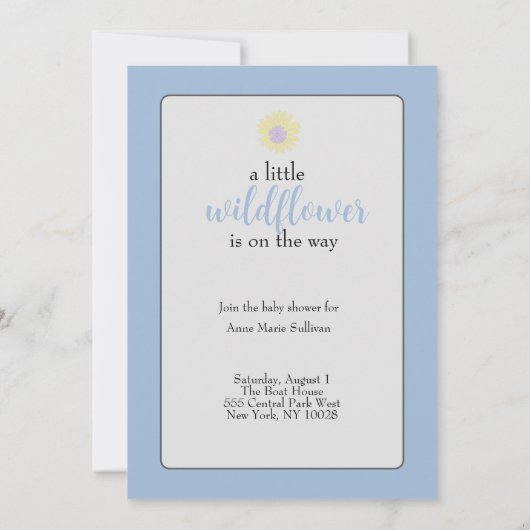 Uitnodiging Dainty Daisies (Achterkant)