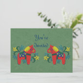 Uitnodiging Dala Horse Party (Staand voorkant)