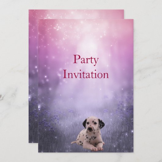 Uitnodiging Dalmation in het Park (Voorkant / Achterkant)