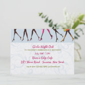 Uitnodiging Dames Benen Meiden Avond (Staand voorkant)