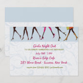 Uitnodiging Dames Benen Meiden Avond (Voorkant / Achterkant)