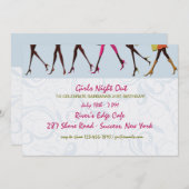 Uitnodiging Dames Benen Meisjes Avondje Uit (Voorkant / Achterkant)