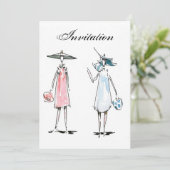 Uitnodiging Dames om te Lunchen (Staand voorkant)