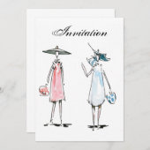 Uitnodiging Dames om te Lunchen (Voorkant / Achterkant)