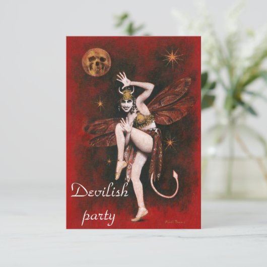 Uitnodiging  Dancer Party (Staand voorkant)