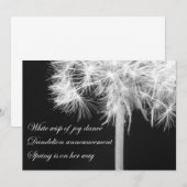 Uitnodiging Dandelion Haiku (Voorkant / Achterkant)