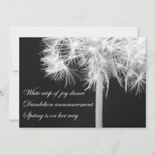 Uitnodiging Dandelion Haiku