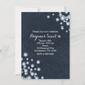 Uitnodiging Dark Denim & Diamonds verjaardagsfeest (Voorkant)