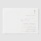 Uitnodiging de Bautizo Hija Foto Meisje Doop (Voorkant)