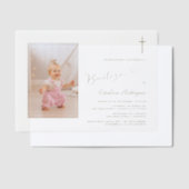 Uitnodiging de Bautizo Hija Foto Meisje Doop (Offset)