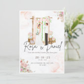 Uitnodiging de huwelijksmoderne (Staand voorkant)