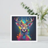 Uitnodiging - De Kleurrijke Hert (Staand voorkant)