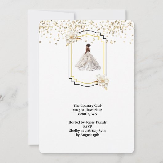 Uitnodiging Debutantenfeest (Achterkant)