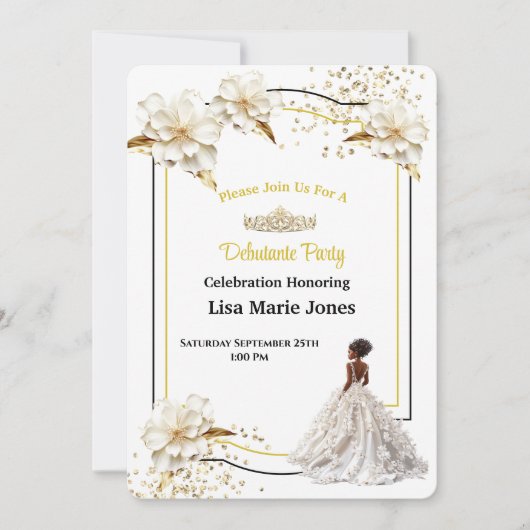 Uitnodiging Debutantenfeest (Voorkant)