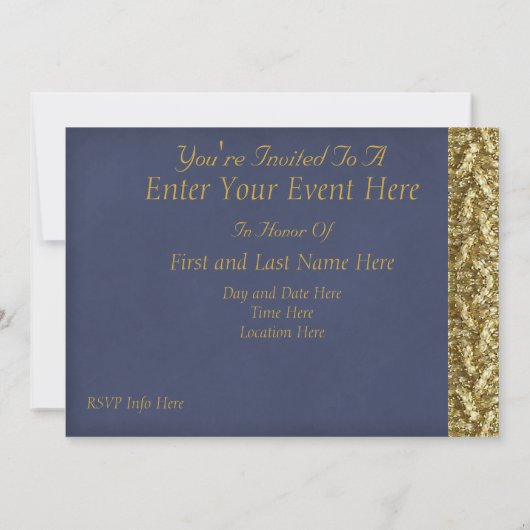 Uitnodiging Deep Blue Feest (Achterkant)