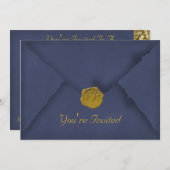 Uitnodiging Deep Blue Feest (Voorkant / Achterkant)