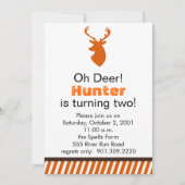 Uitnodiging Deer Birthday (Voorkant)