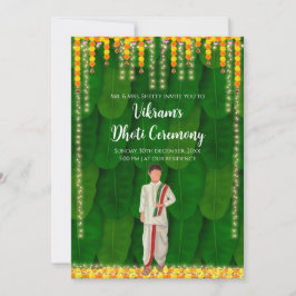 Uitnodiging Dhoti-functie Uitnodiging voor Dhoti-c