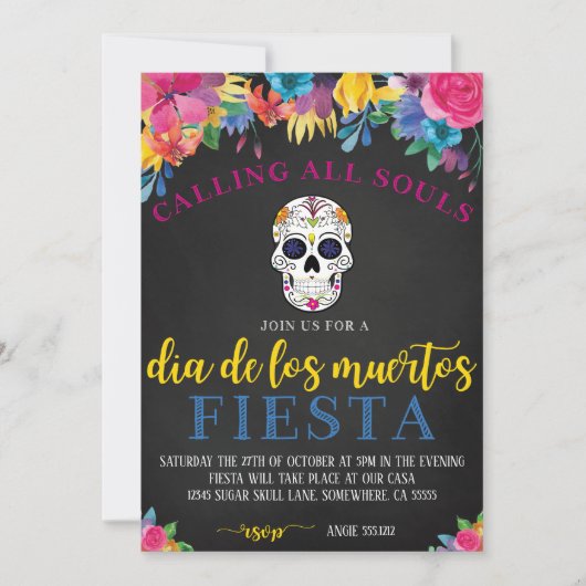 UITNODIGING DIA DE LOS MUERTOS (Voorkant)