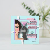 Uitnodiging - Diamanten & Martinis (Staand voorkant)